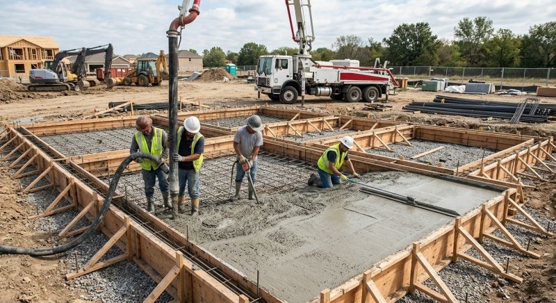 Cement Foundation Installation in Fredericksburg, VA